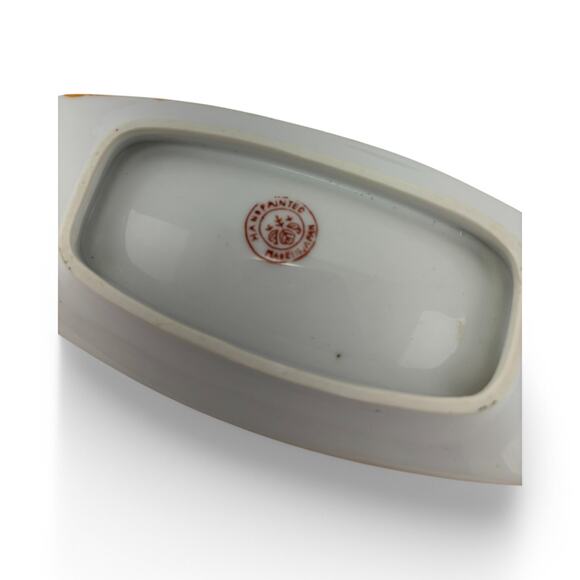 Vintage Hand-Painted Japanese Porcelain Trinket Dish – Gilded Edge & Bird Motif - Picture 9 of 9